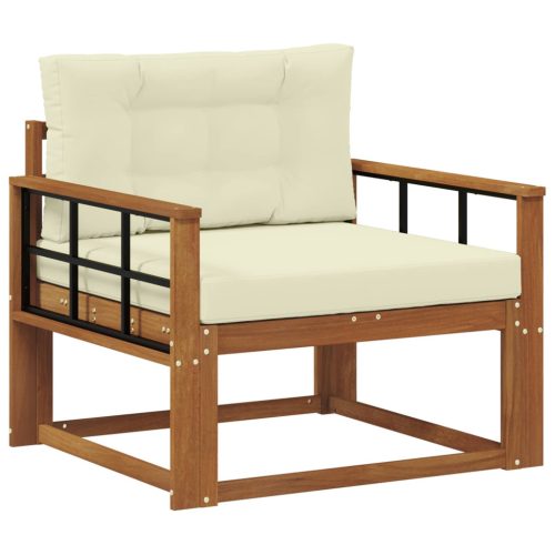  Kültéri középső kanapé Tömör Akácfa Természetes