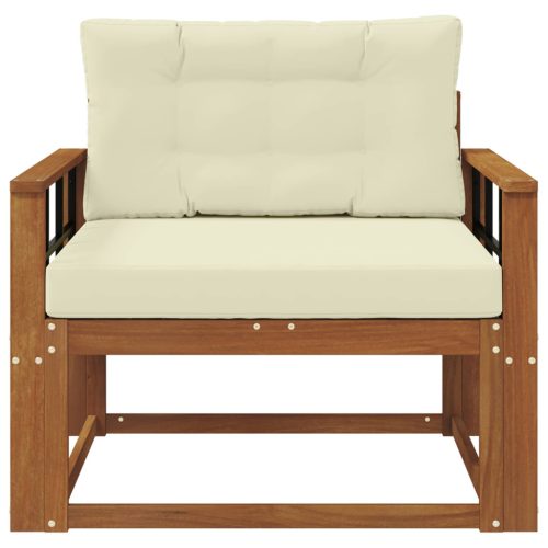  Kültéri középső kanapé Tömör Akácfa Természetes