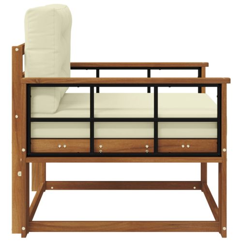  Kültéri középső kanapé Tömör Akácfa Természetes