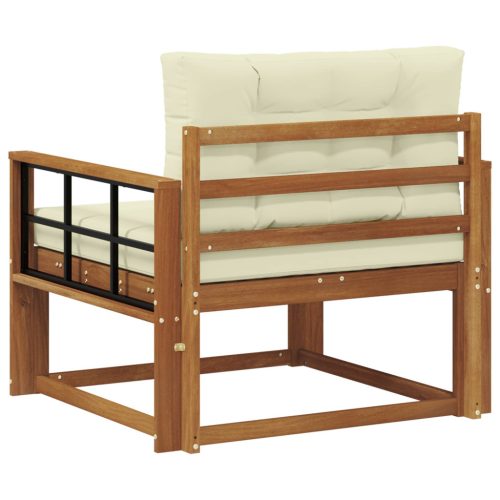  Kültéri középső kanapé Tömör Akácfa Természetes