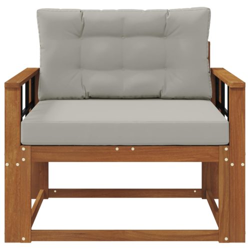  Kültéri középső kanapé Tömör Akácfa Természetes