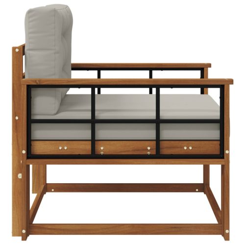  Kültéri középső kanapé Tömör Akácfa Természetes