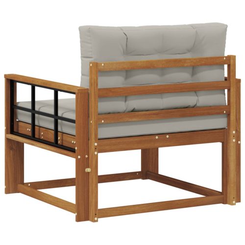  Kültéri középső kanapé Tömör Akácfa Természetes