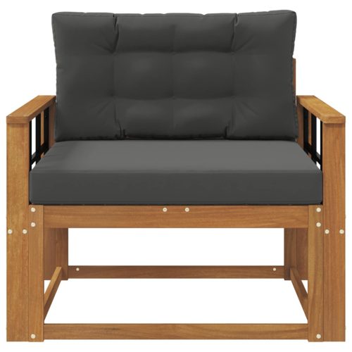  Kültéri középső kanapé Tömör Akácfa Természetes