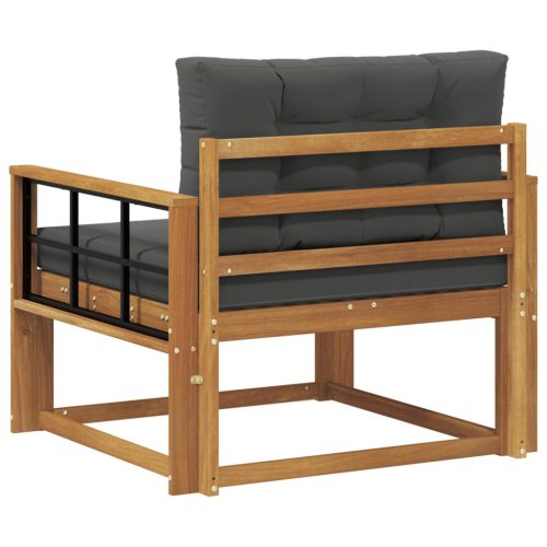  Kültéri középső kanapé Tömör Akácfa Természetes