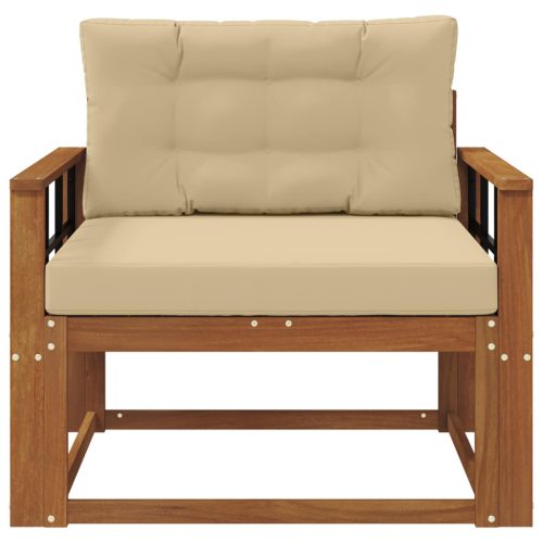  Kültéri középső kanapé Tömör Akácfa Természetes