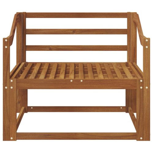  Kültéri középső kanapé Tömör Akácfa Természetes