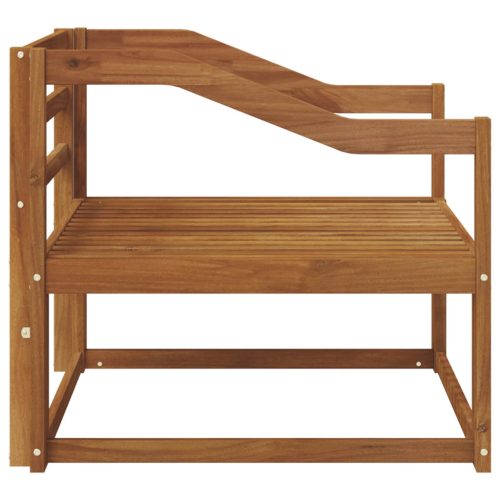  Kültéri középső kanapé Tömör Akácfa Természetes