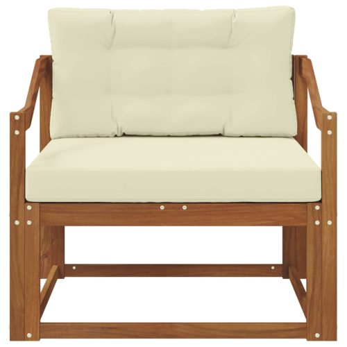  Kültéri középső kanapé Tömör Akácfa Természetes