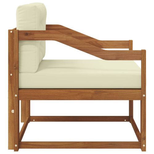  Kültéri középső kanapé Tömör Akácfa Természetes