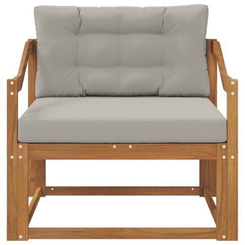  Kültéri középső kanapé Tömör Akácfa Természetes