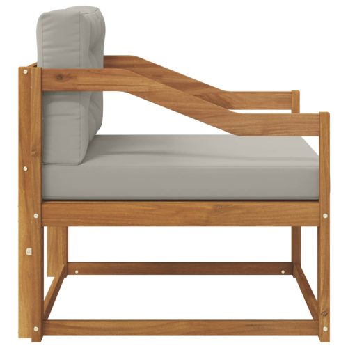  Kültéri középső kanapé Tömör Akácfa Természetes