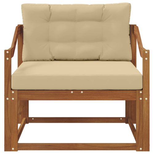  Kültéri középső kanapé Tömör Akácfa Természetes