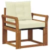  Kültéri kanapé szett Tömör akácfa és textilén