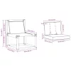  2 Darab Kültéri kanapé szett Tömör akácfa és textilén