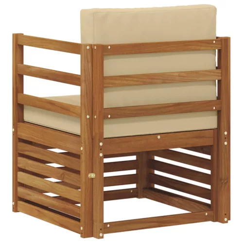  Kültéri kanapé szett párnával Természetes 67 x 63 x 73 cm