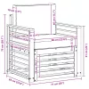  Kültéri kanapé szett párnával Természetes 71 x 63 x 73 cm