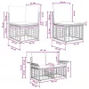 Kültéri kanapé szett 8 pcs Természetes és Krémszínű Fehér