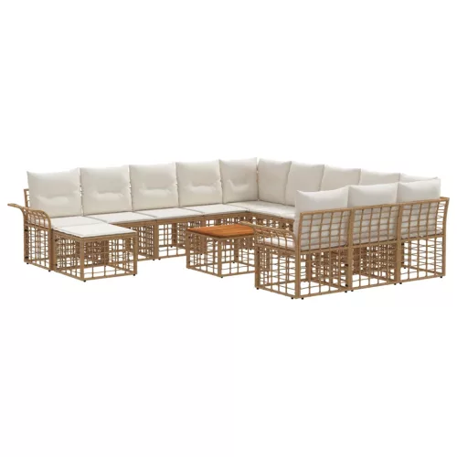  Kerti Kanapé Szett 6 pcs polirattan