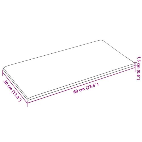  12 db krémszínű szövet fali panel 60x30 cm 2,16 m²