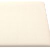  12 db krémszínű bársony fali panel 60x30 cm 2,16 m²