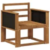  Kültéri középső kanapé Tömör Akácfa Természetes
