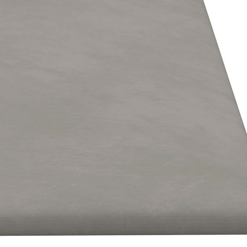  12 db világosszürke bársony fali panel 90 x 30 cm 3,24 m²
