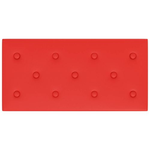  12 db piros műbőr fali panel 60 x 30 cm 2,16 m²