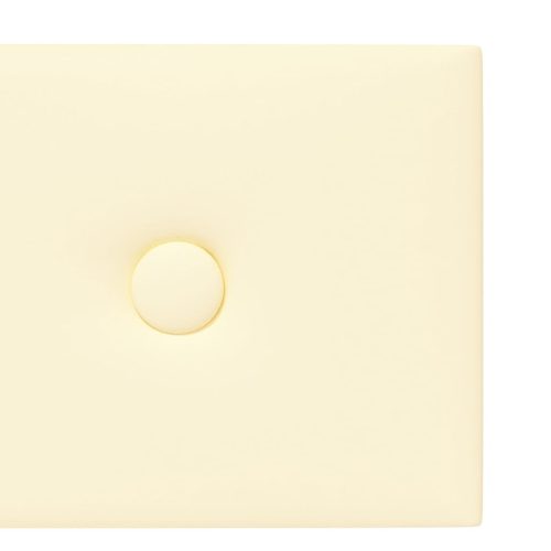  12 db krémszínű műbőr fali panel 90 x 15 cm 1,62 m²