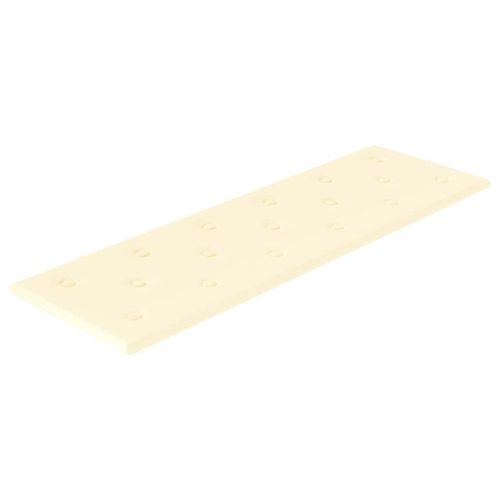  12 db krémszínű műbőr fali panel 90 x 30 cm 3,24 m²