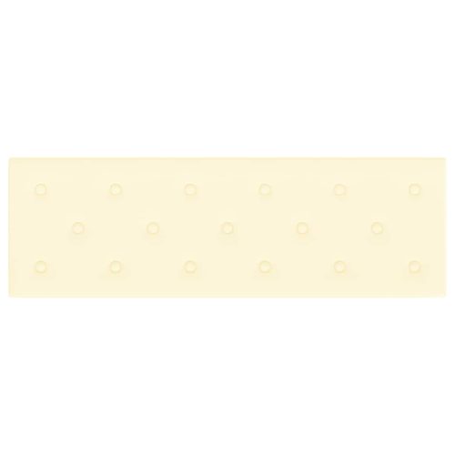  12 db krémszínű műbőr fali panel 90 x 30 cm 3,24 m²