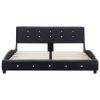 VID fekete műbőr ágy matraccal 140 x 200 cm