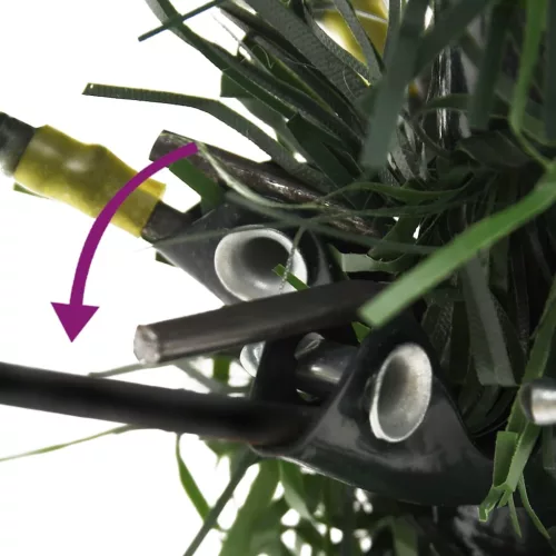  zöld PVC és PE megvilágított karácsonyfa fenyőtobozzal 120 cm