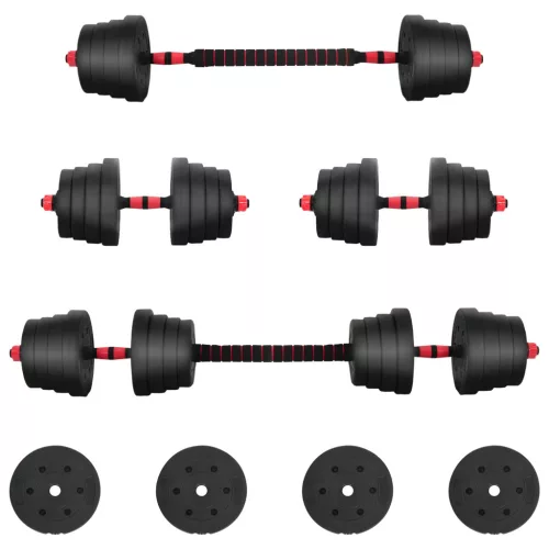  2 az 1-ben Súlyzó Készlet 40kg Fekete és piros