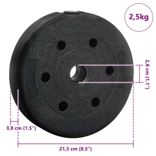  2 az 1-ben Súlyzó Készlet 40kg Fekete és Kék