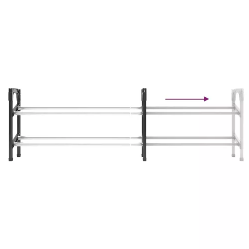  kihúzható cipőtartó 2 polccal 119 x 24 x 37 cm