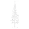  fehér vékony fél műkarácsonyfa állvánnyal 120 cm