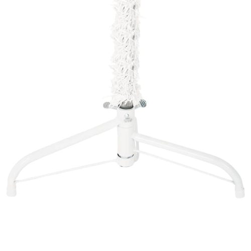  fehér vékony fél műkarácsonyfa állvánnyal 150 cm