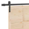  Csúszó ajtó Természetes 90 x 208 cm Tömör Fenyőfa