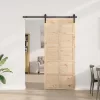  Csúszó ajtó Természetes 80 x 208 cm Tömör Fenyőfa