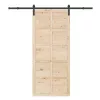  Csúszó ajtó Természetes 100 x 208 cm Tömör Fenyőfa