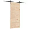  Csúszó ajtó Természetes 80 x 208 cm Tömör Fenyőfa