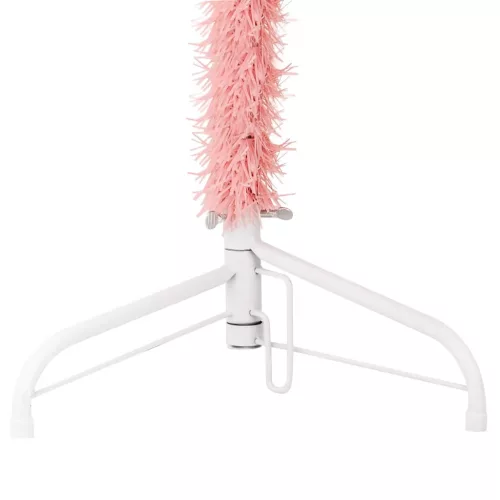  rózsaszín vékony fél műkarácsonyfa állvánnyal 120 cm