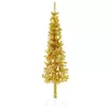  arany vékony fél műkarácsonyfa állvánnyal 150 cm