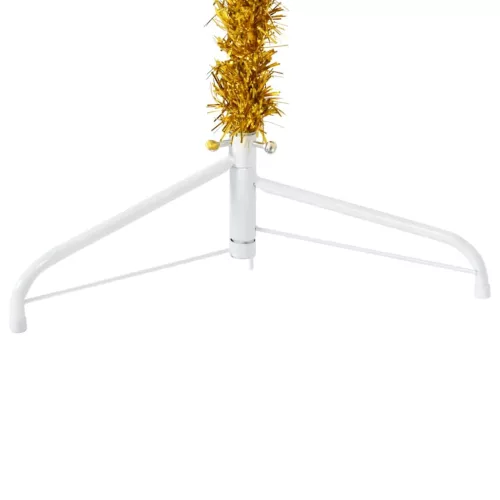  arany vékony fél műkarácsonyfa állvánnyal 150 cm