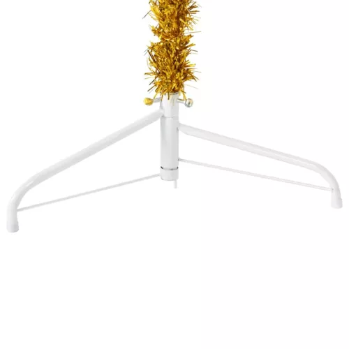  arany vékony fél műkarácsonyfa állvánnyal 210 cm