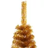  aranyszínű PET fél műkarácsonyfa állvánnyal 120 cm