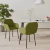  2 db világoszöld bársony étkezőszék