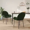  2 db sötétzöld bársony étkezőszék