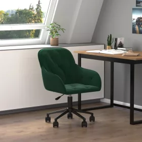  sötétzöld bársony forgó irodaszék